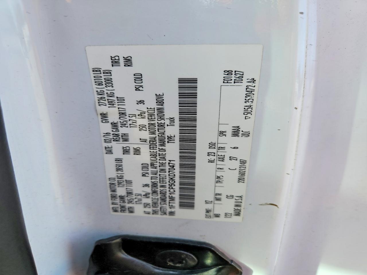 2016 FORD F150 photo 12
