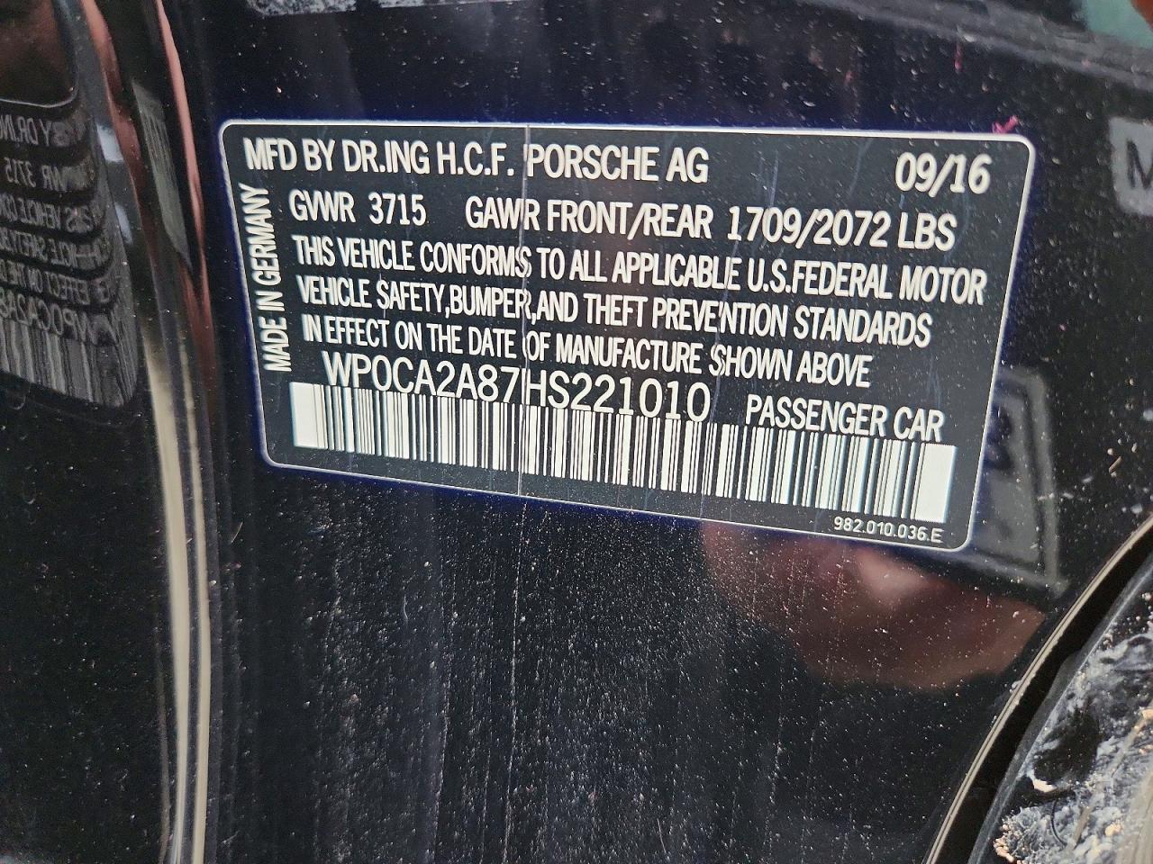 2017 PORSCHE BOXSTER photo 12
