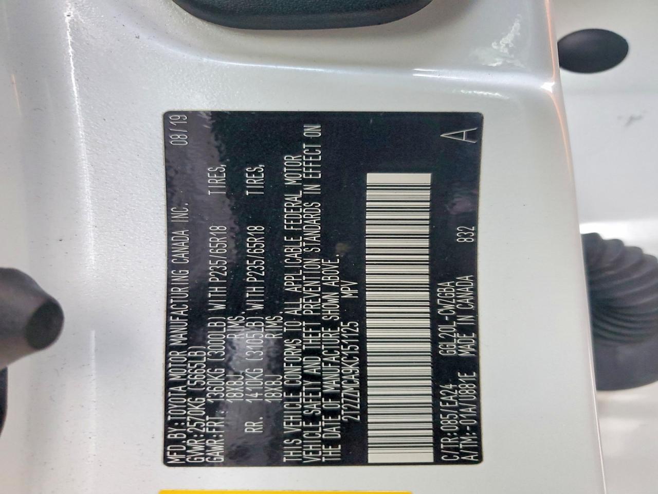 2019 LEXUS RX 350 BASE photo 13