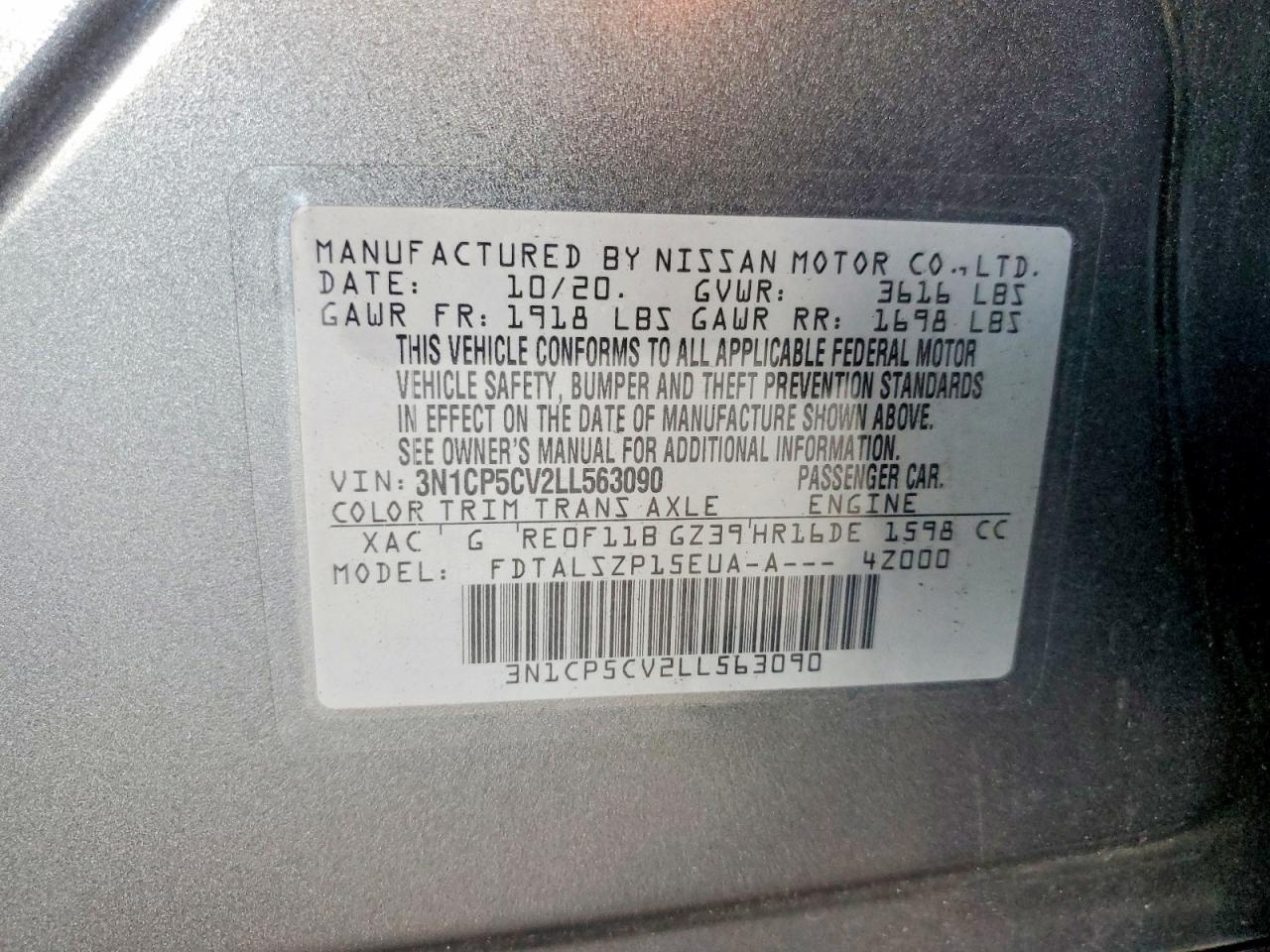 2020 NISSAN KICKS SV photo 13