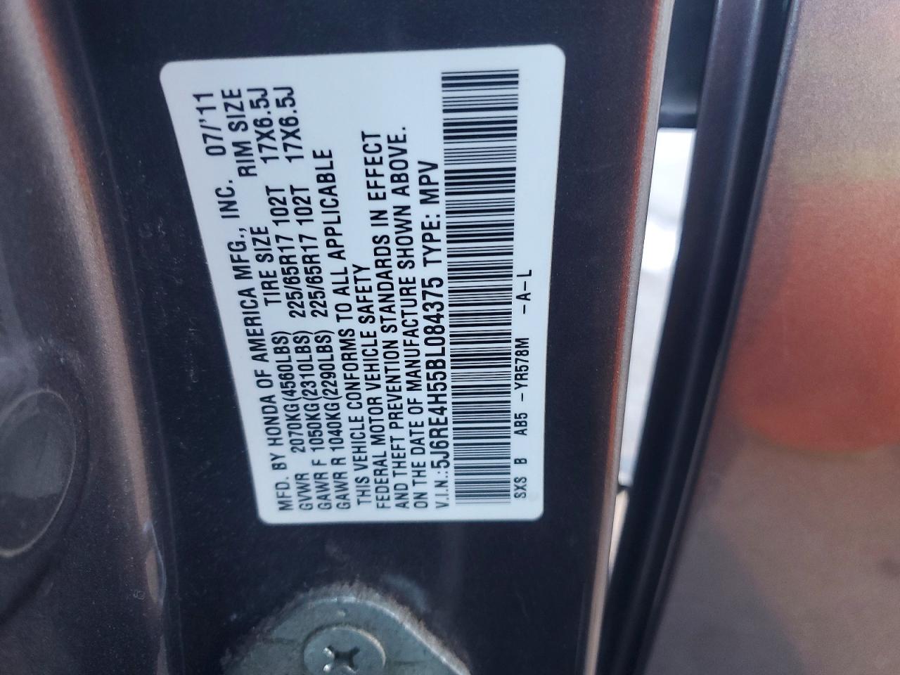 2011 HONDA CR-V EX photo 27