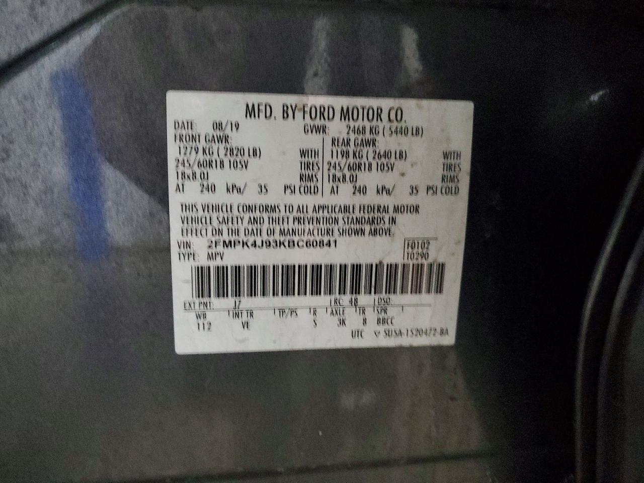 2019 FORD EDGE SEL photo 13