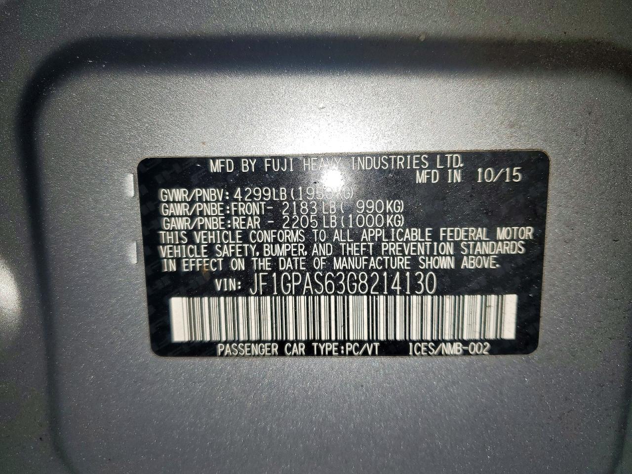 2016 SUBARU IMPREZA SPORT photo 34