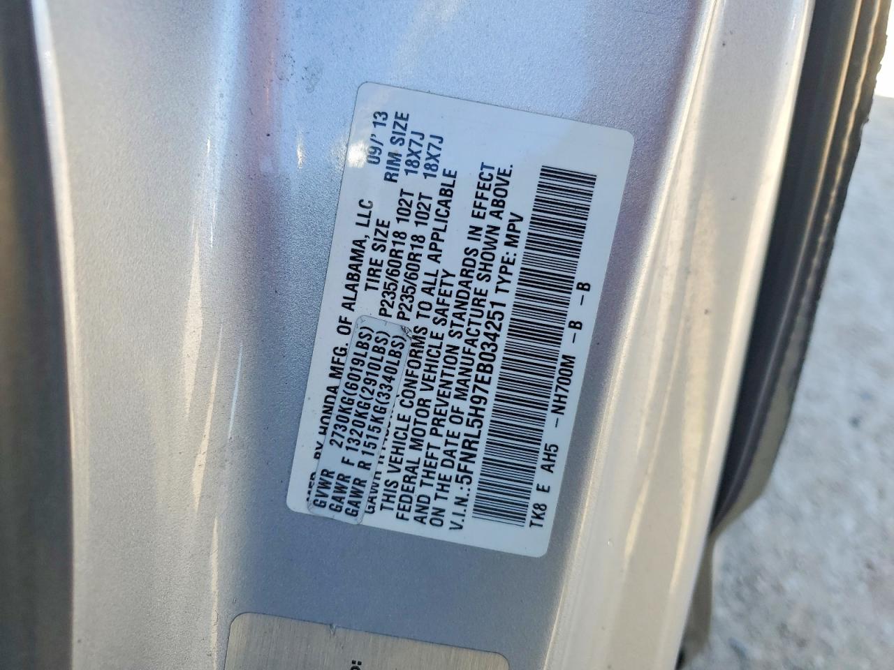 2014 HONDA ODYSSEY TOURING photo 13