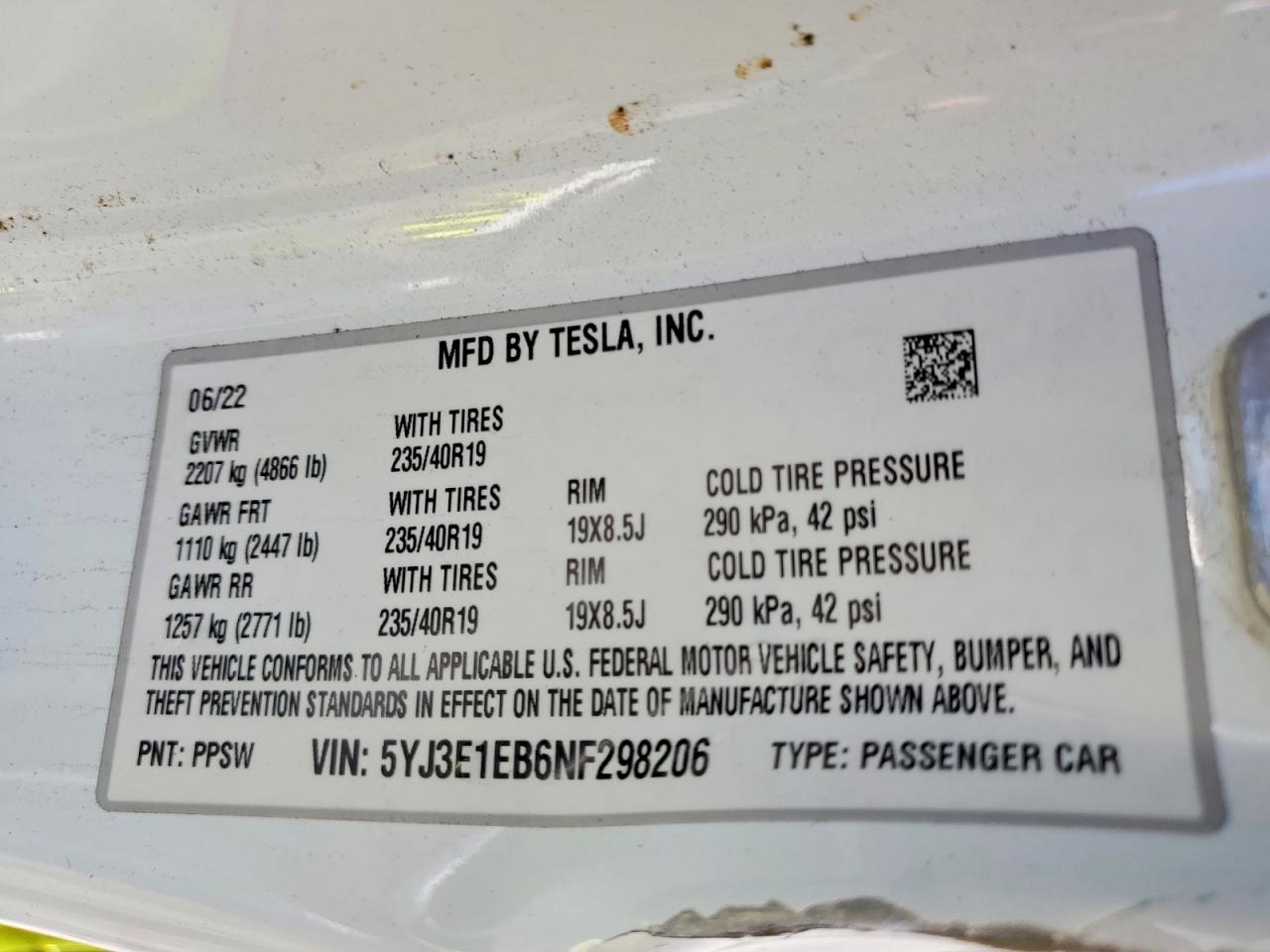 2022 TESLA MODEL 3 photo 37