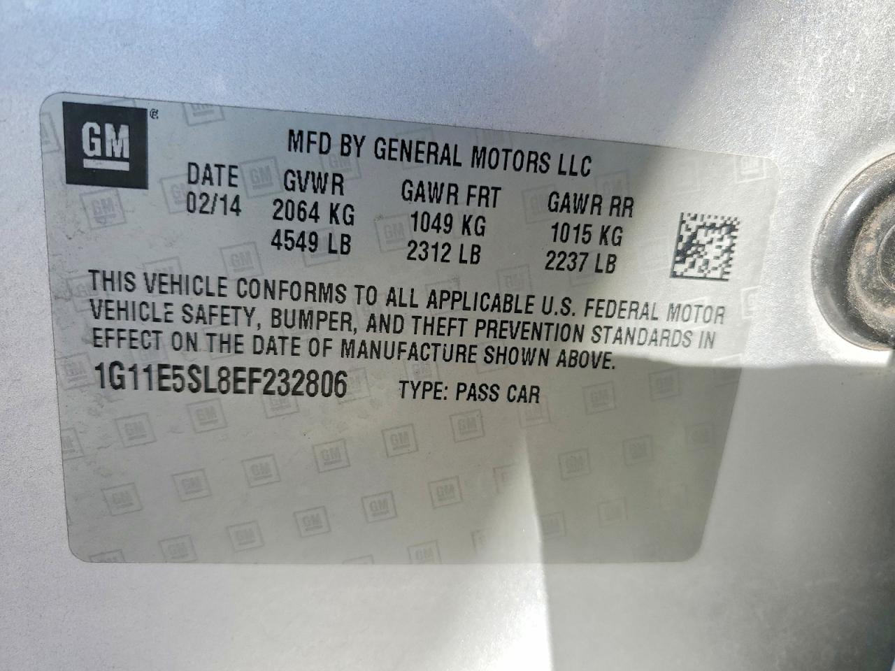 2014 CHEVROLET MALIBU 2LT photo 12