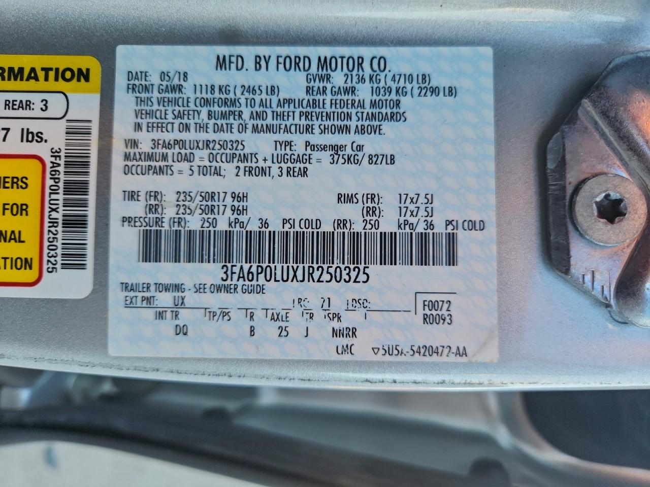 2018 FORD FUSION SE HYBRID photo 12