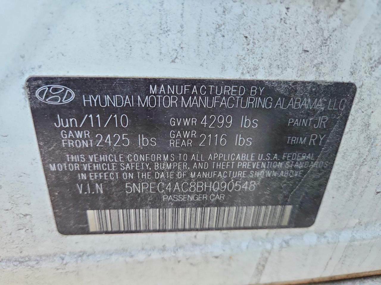 2011 HYUNDAI SONATA SE photo 12