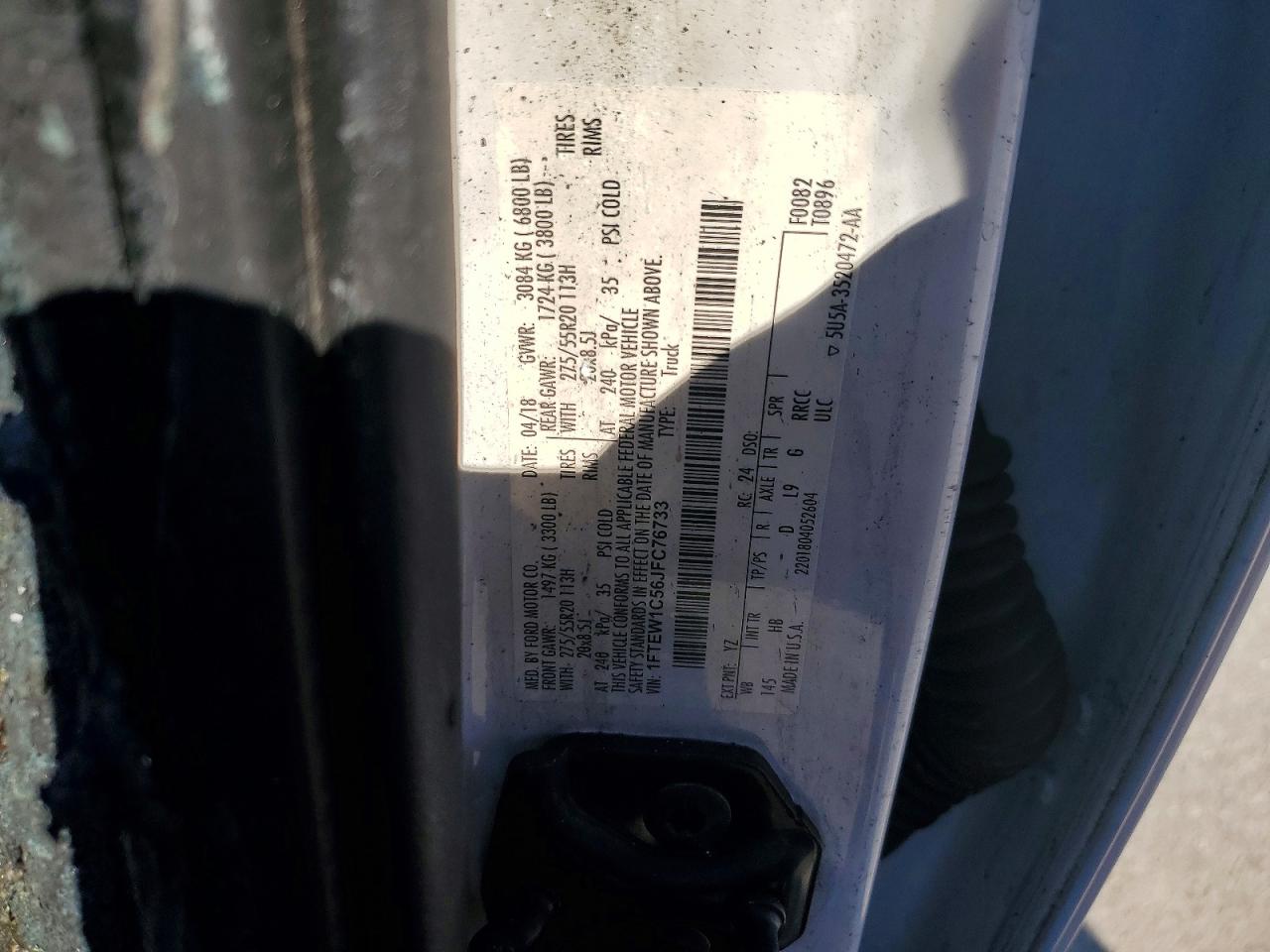 2018 FORD F150 SUPERCREW photo 12