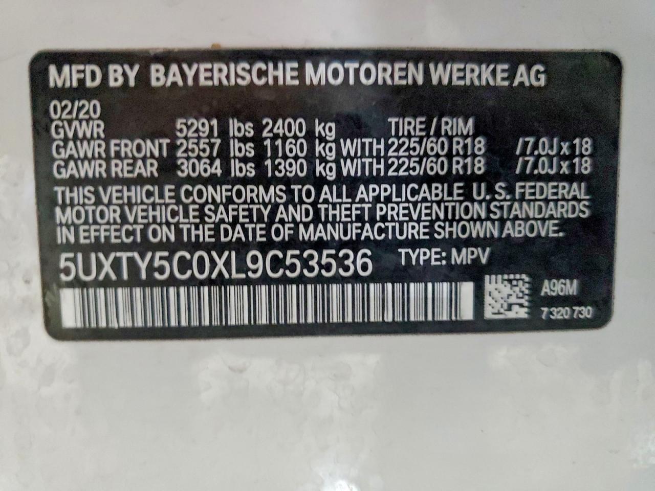 2020 BMW X3 XDRIVE30I photo 14