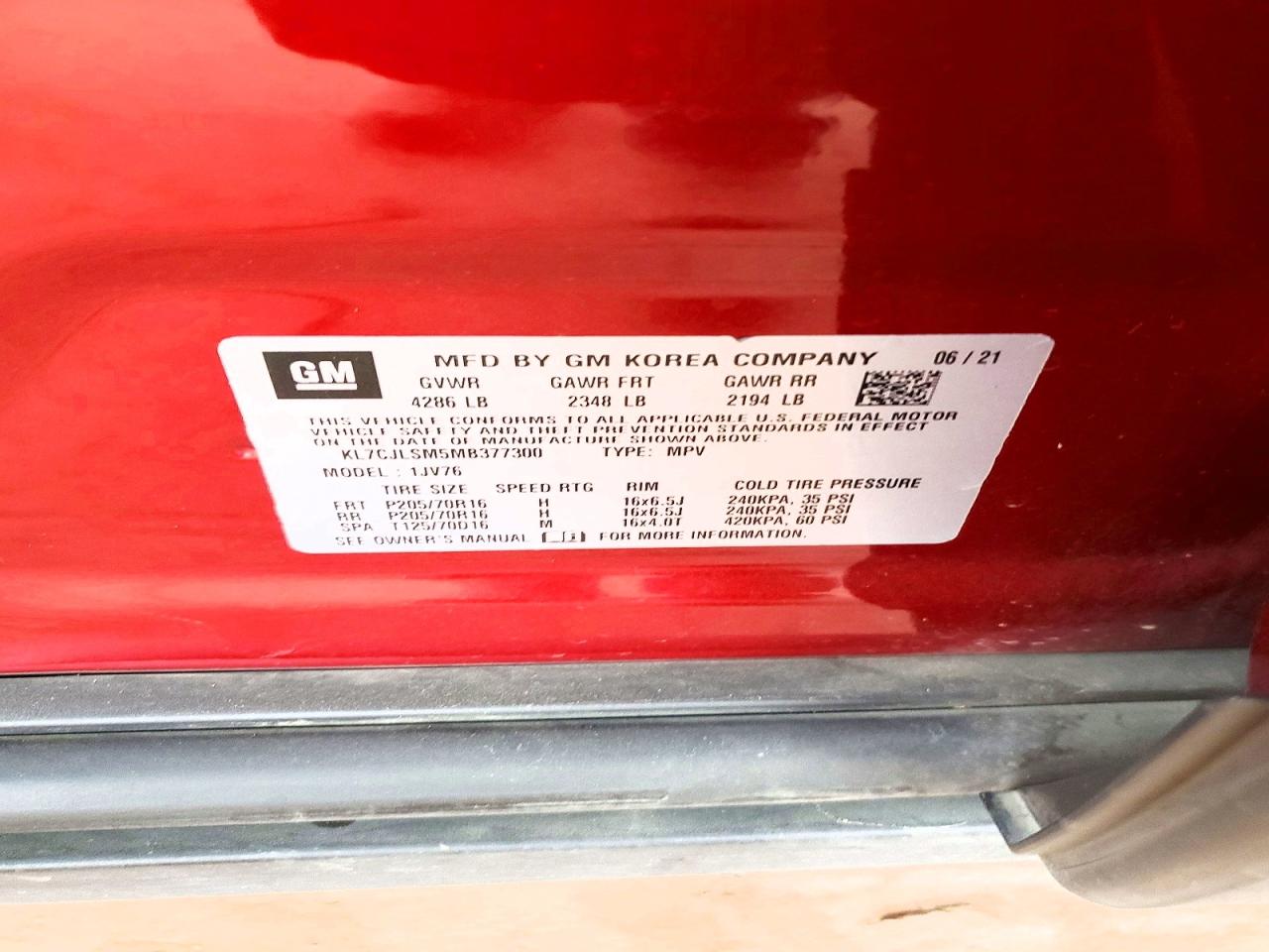 2021 CHEVROLET TRAX 1LT photo 12