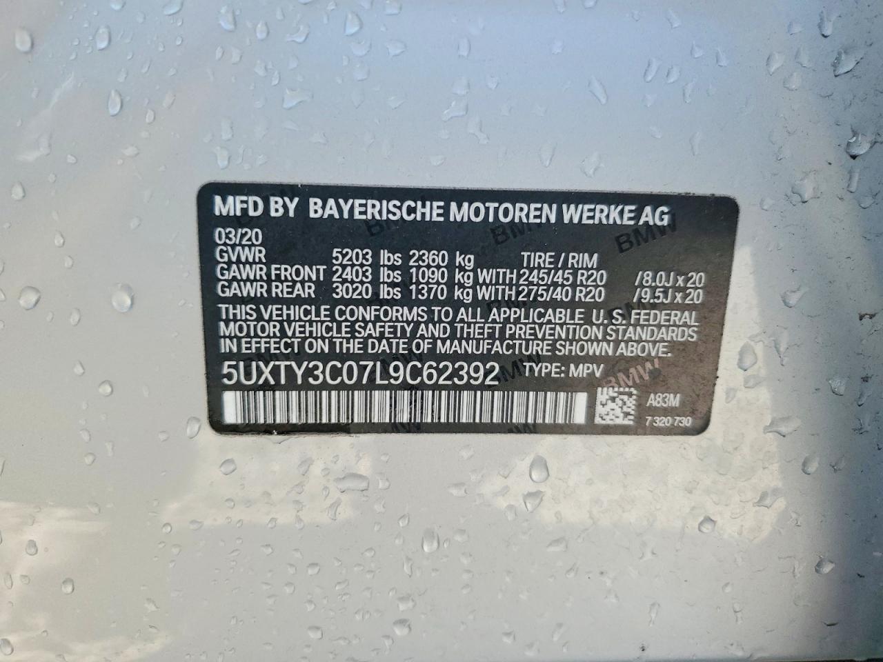 2020 BMW X3 SDRIVE30I photo 25