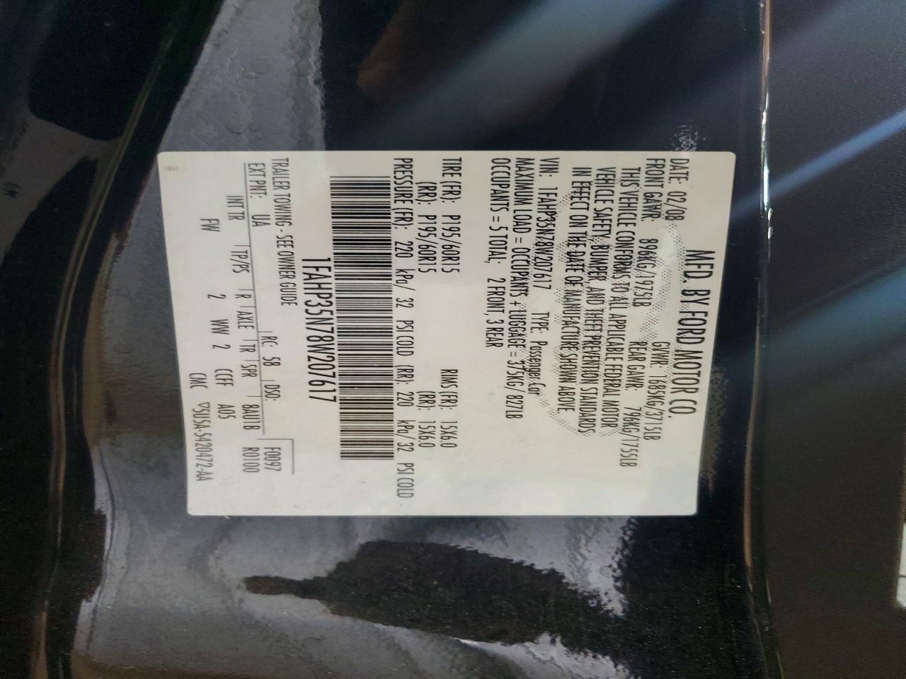 2008 FORD FOCUS SE photo 12