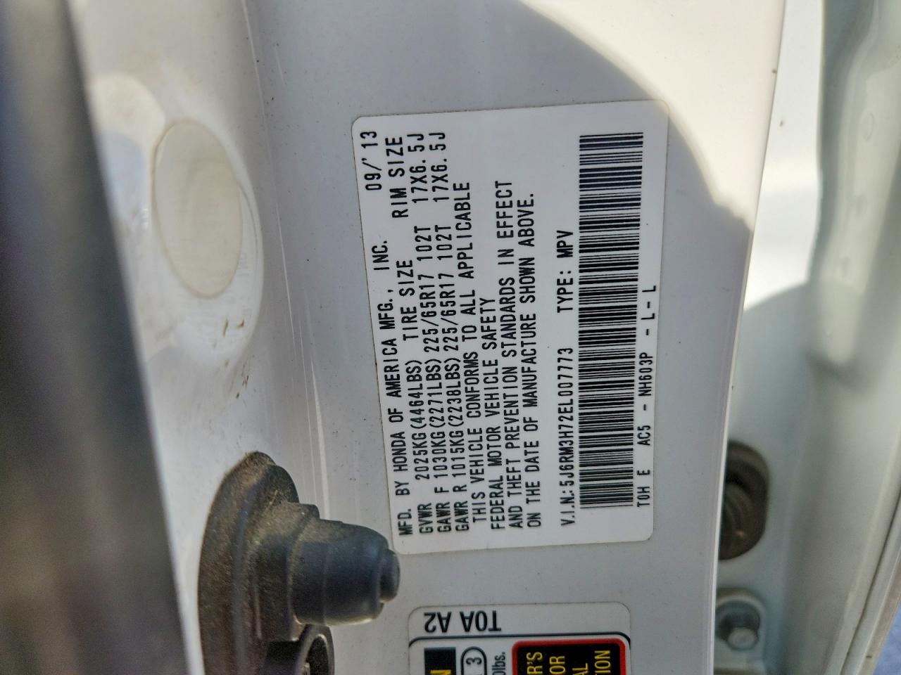 2014 HONDA CR-V EXL photo 14