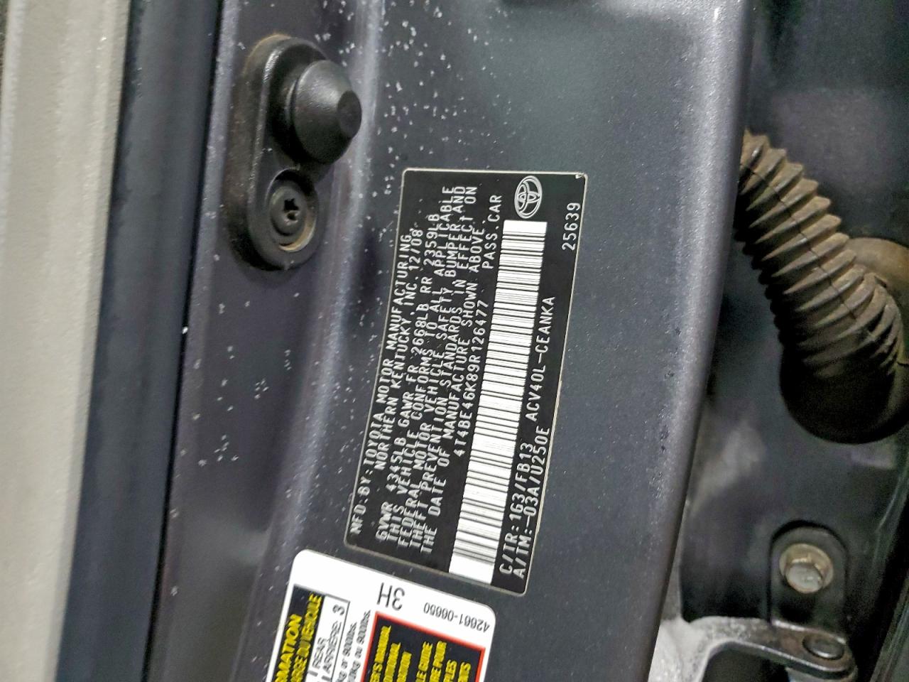 2009 TOYOTA CAMRY BASE photo 12