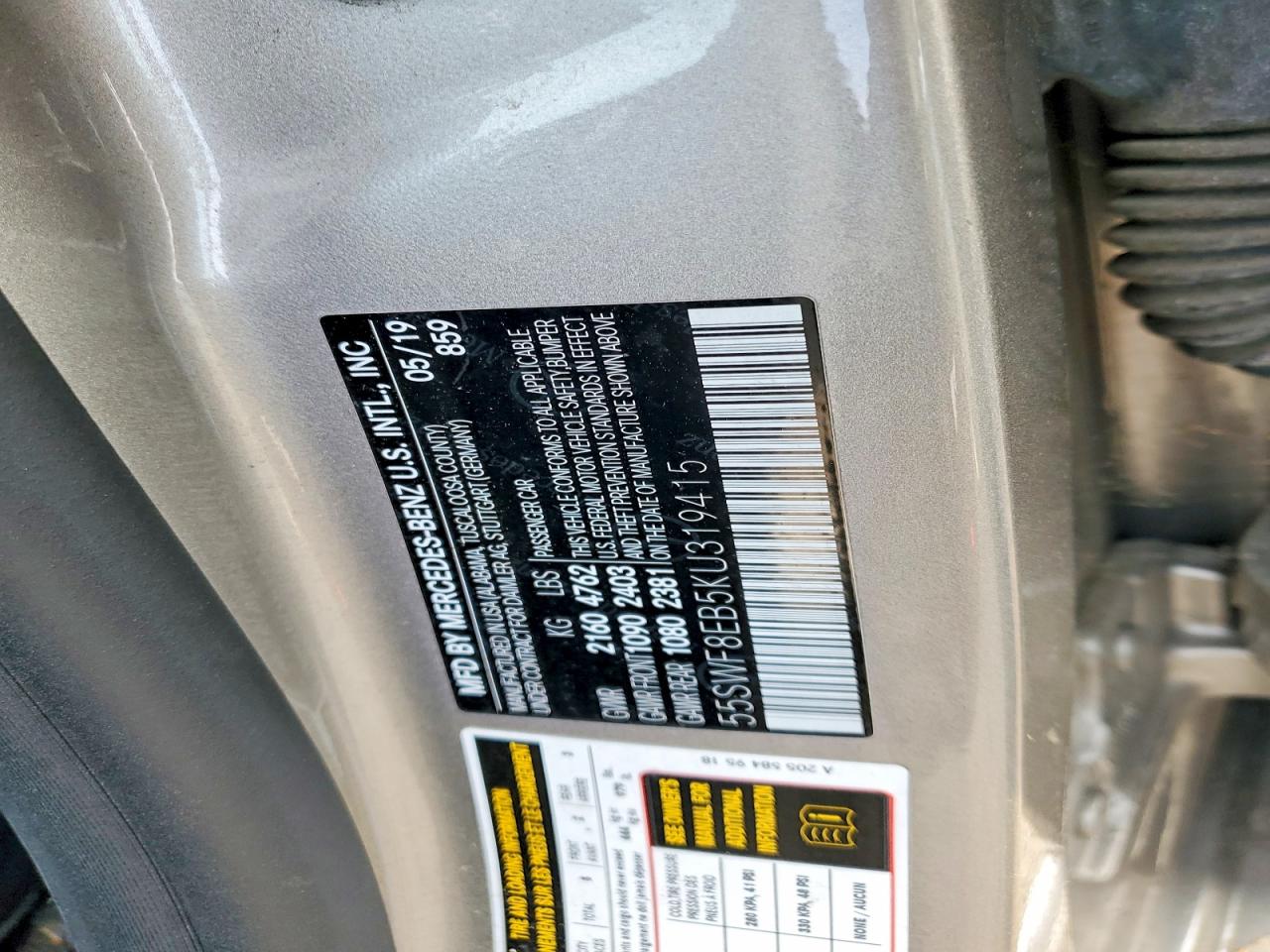 2019 MERCEDES-BENZ C 300 4MATIC photo 12