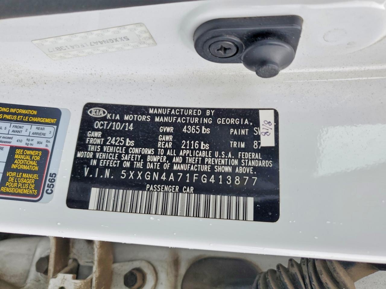 2015 KIA OPTIMA EX photo 12