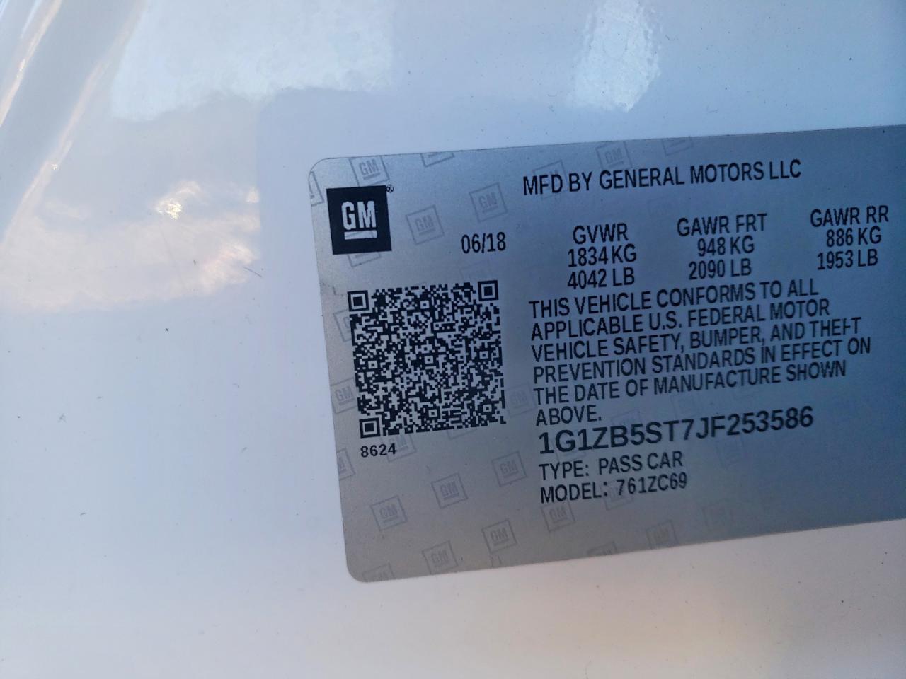 2018 CHEVROLET MALIBU LS photo 12