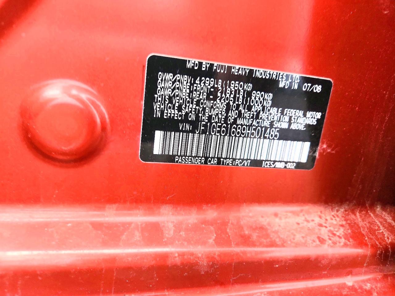 2009 SUBARU IMPREZA 2.5I photo 12