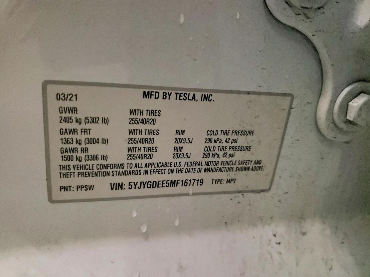 2021 TESLA MODEL Y photo 14