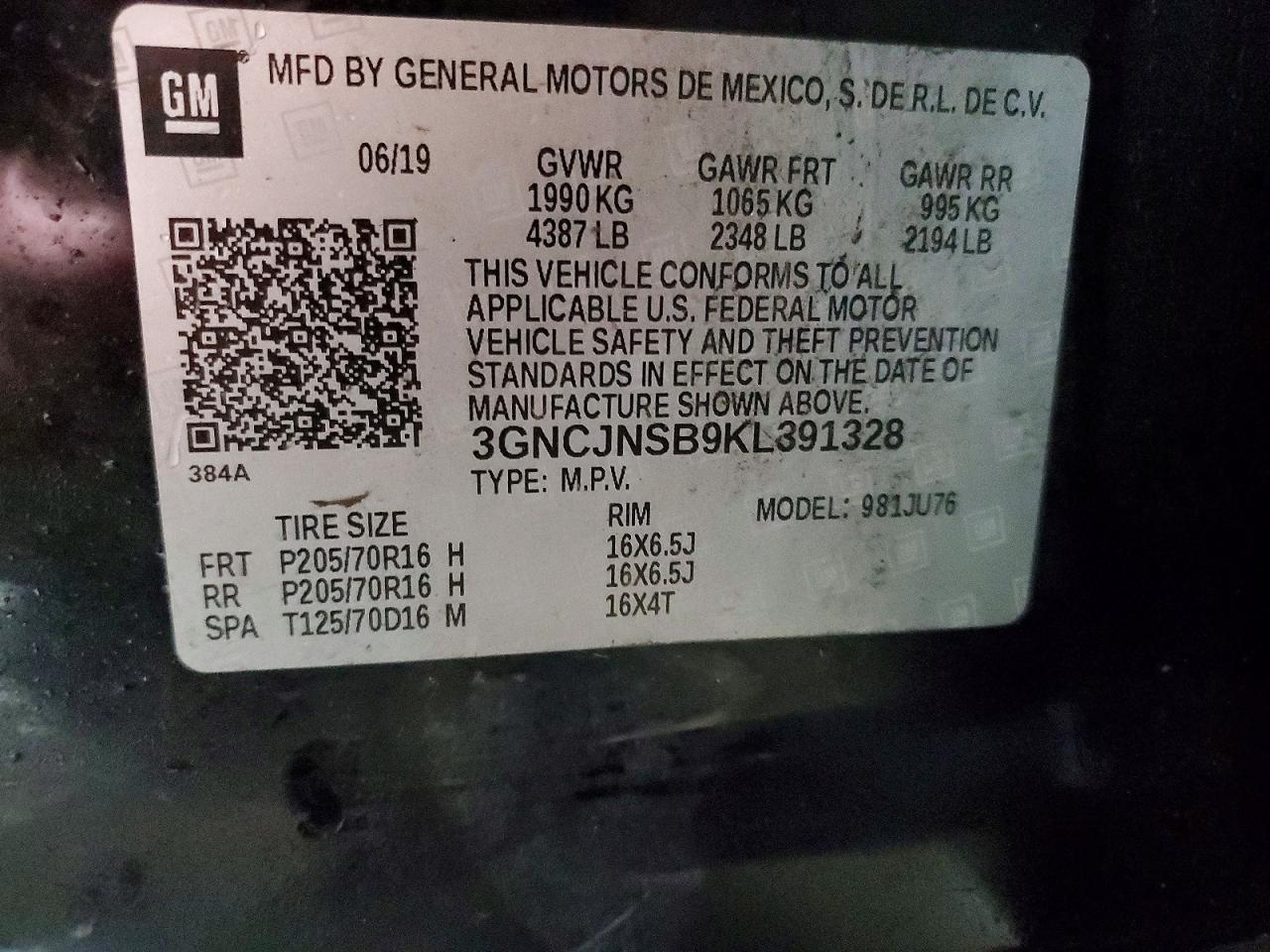 2019 CHEVROLET TRAX LS photo 13