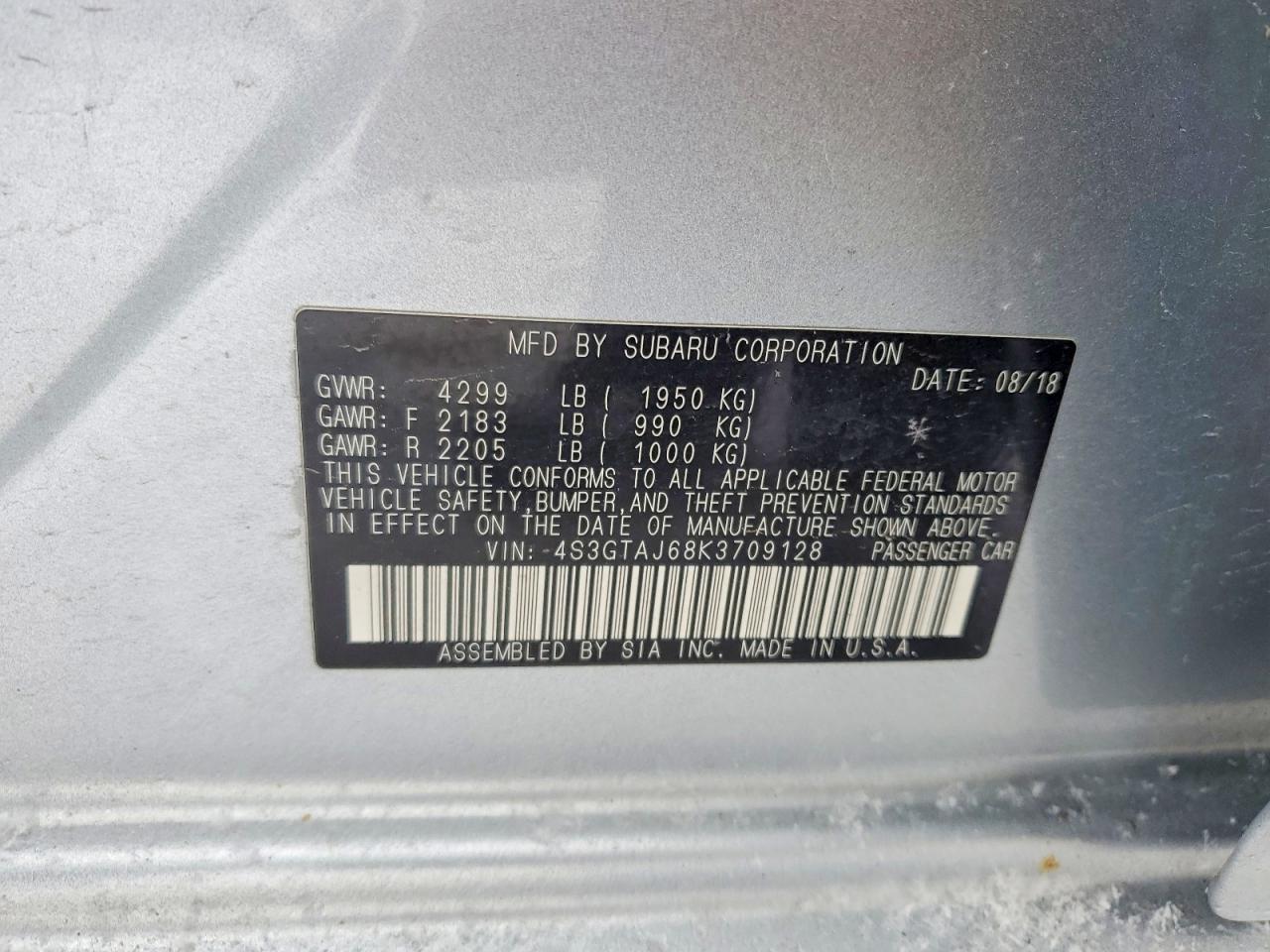 2019 SUBARU IMPREZA SPORT photo 13
