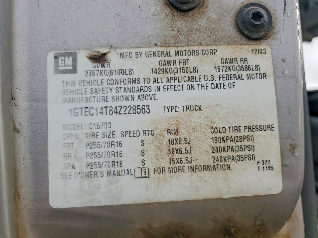 2004 GMC NEW SIERRA C1500 photo 13