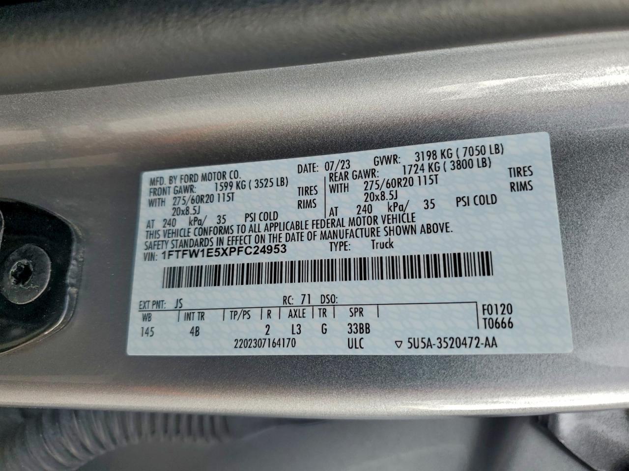 2023 FORD F150 SUPERCREW photo 12