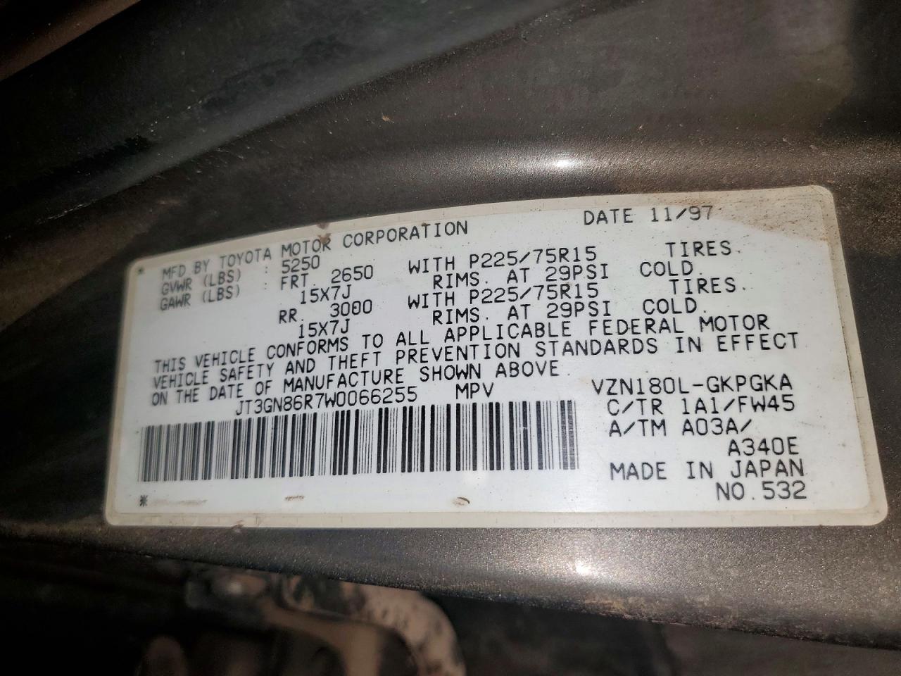 1998 TOYOTA 4RUNNER SR5 photo 12