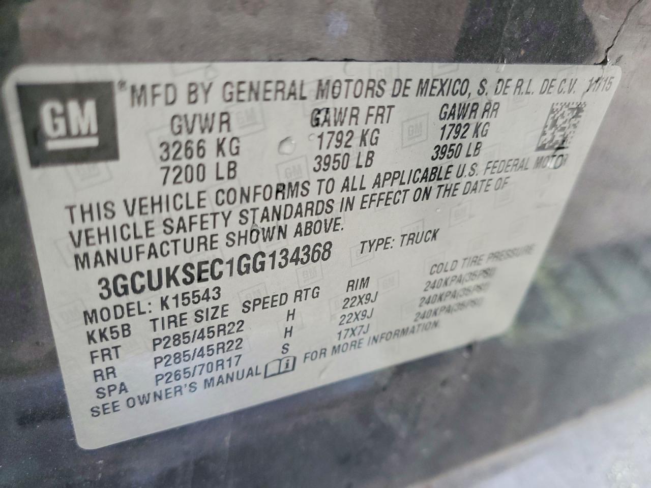 2016 CHEVROLET SILVERADO K1500 LTZ photo 12