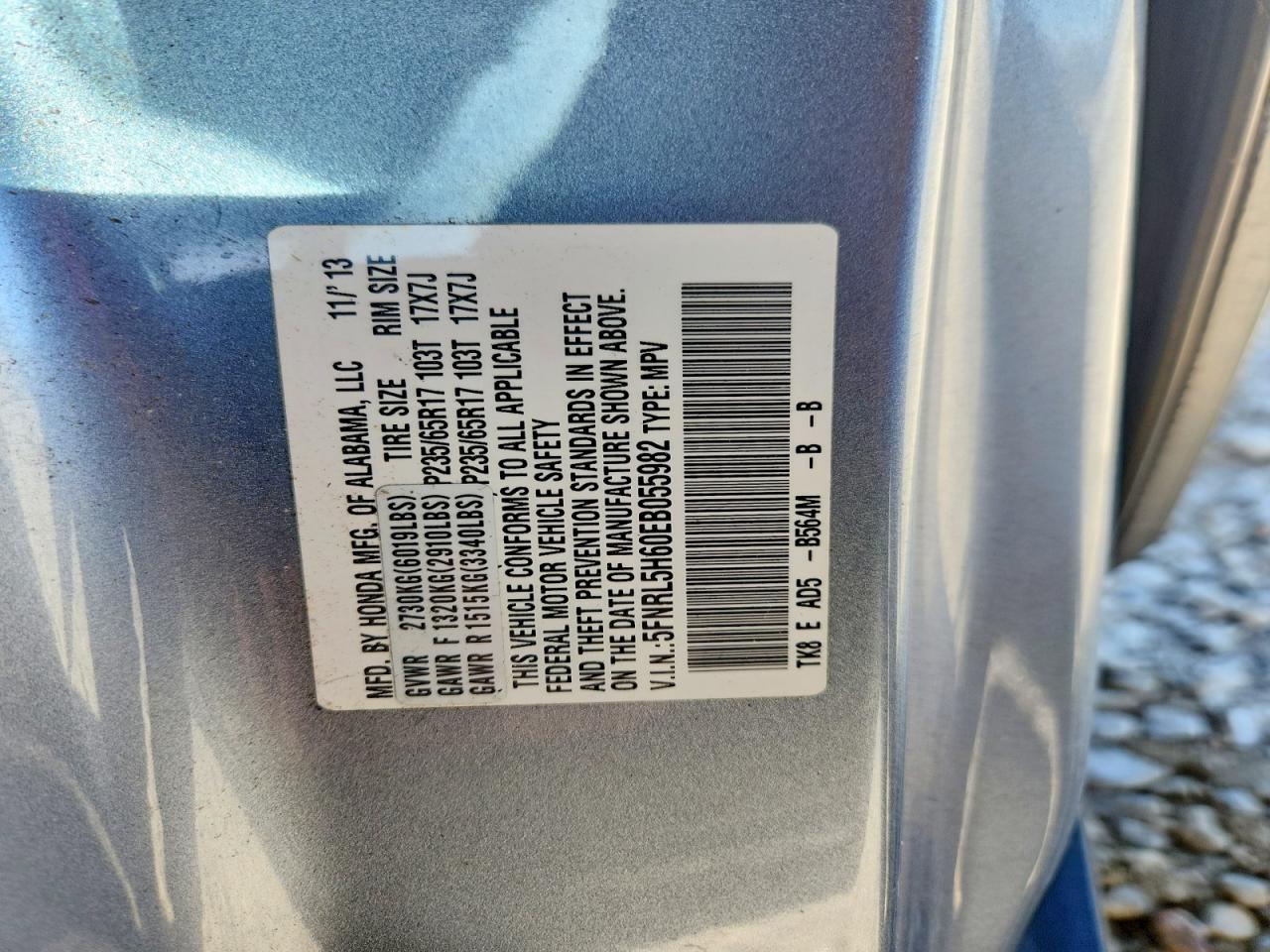 2014 HONDA ODYSSEY EXL photo 13