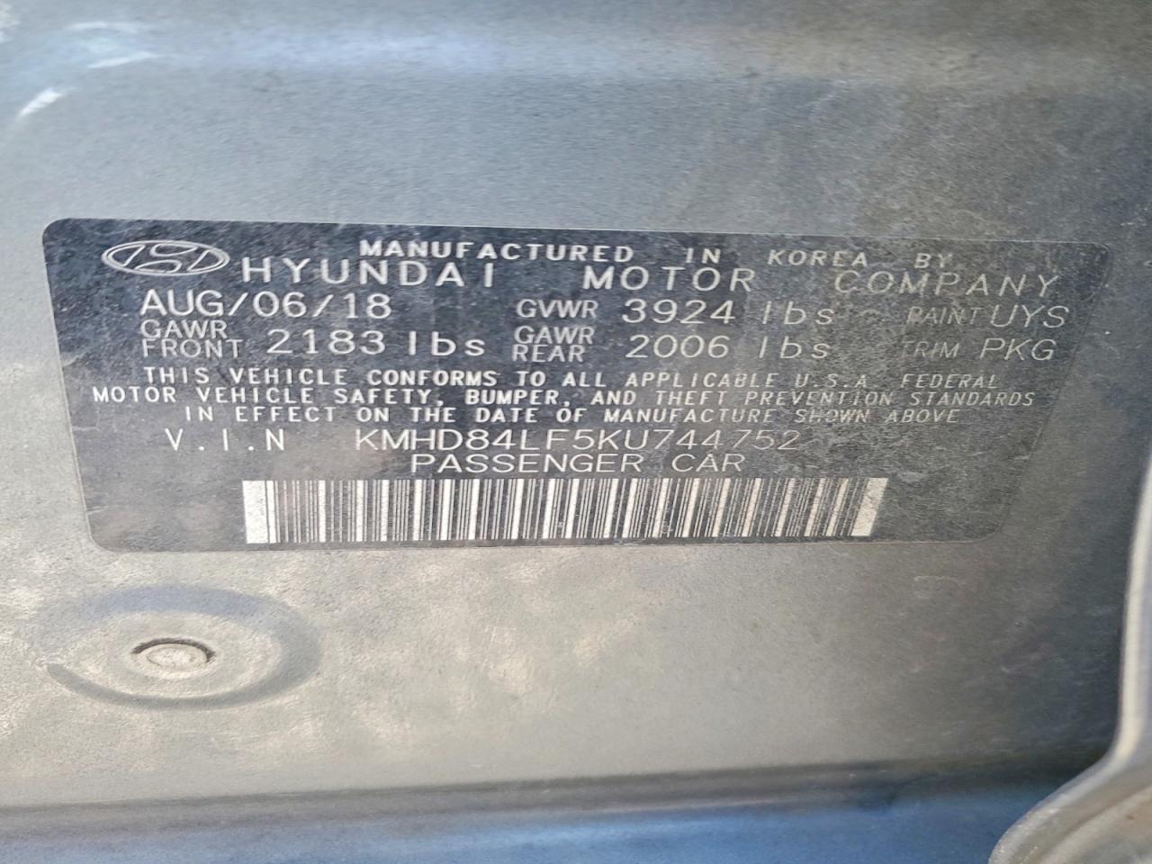 2019 HYUNDAI ELANTRA SEL photo 12