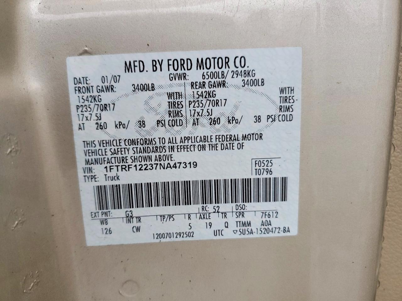 2007 FORD F150 photo 23
