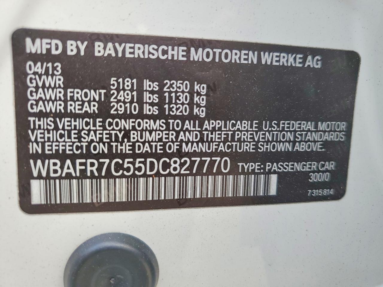 2013 BMW 535 I photo 12