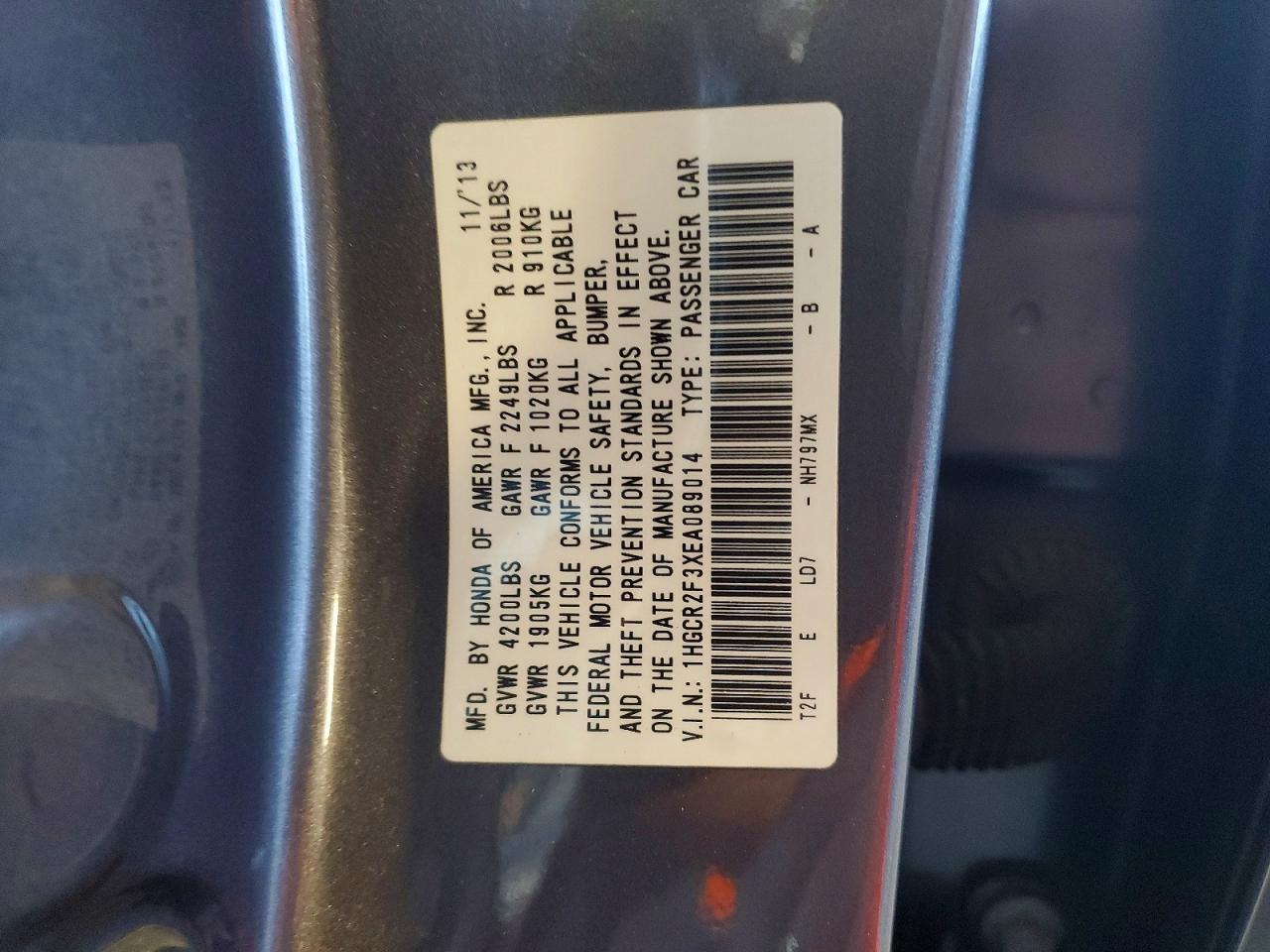 2014 HONDA ACCORD LX photo 25