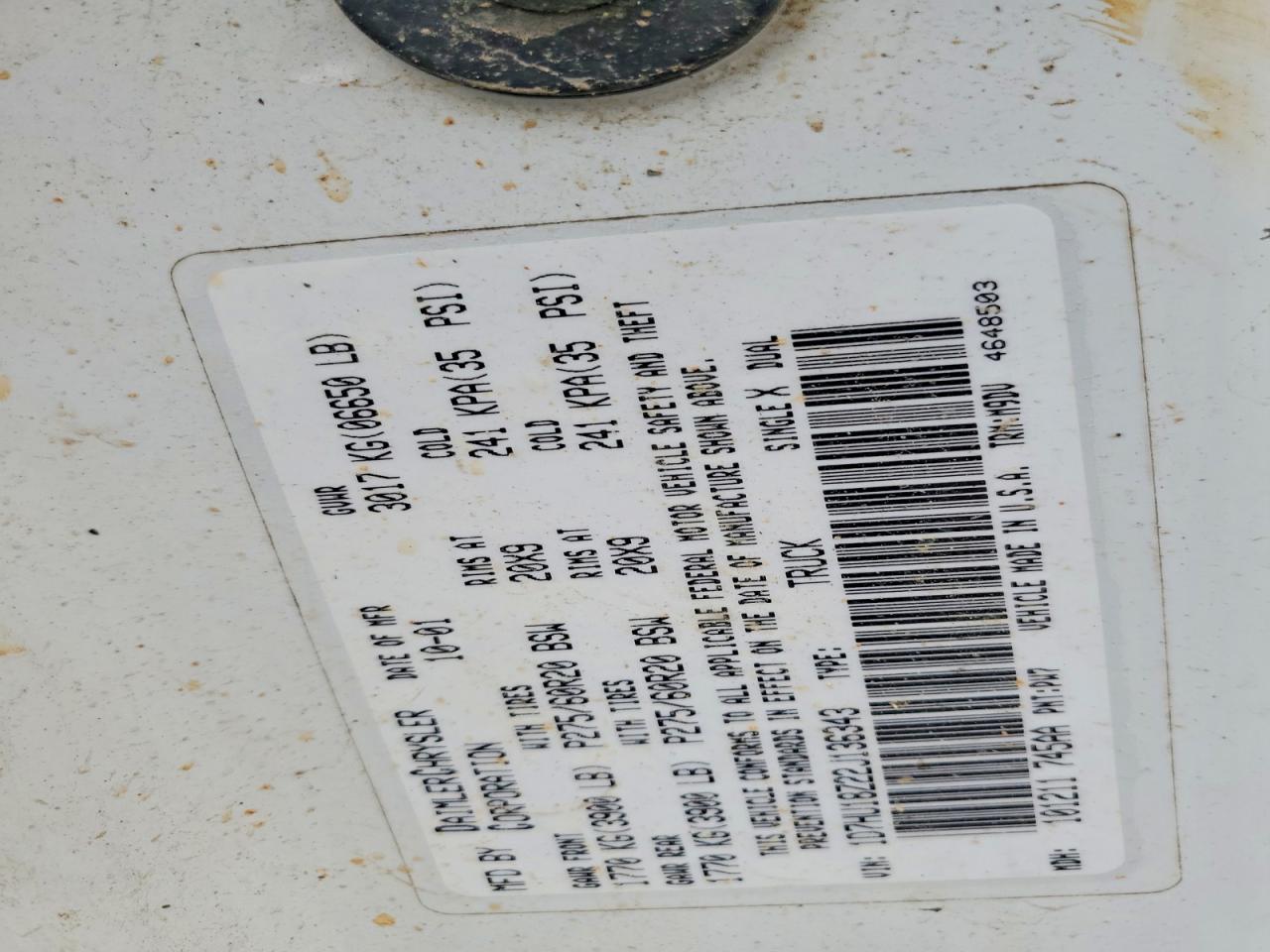 2002 DODGE RAM 1500 photo 12
