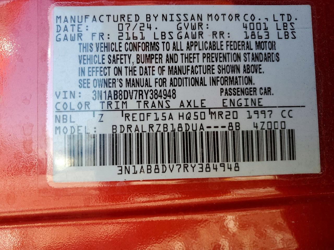 2024 NISSAN SENTRA SR photo 12