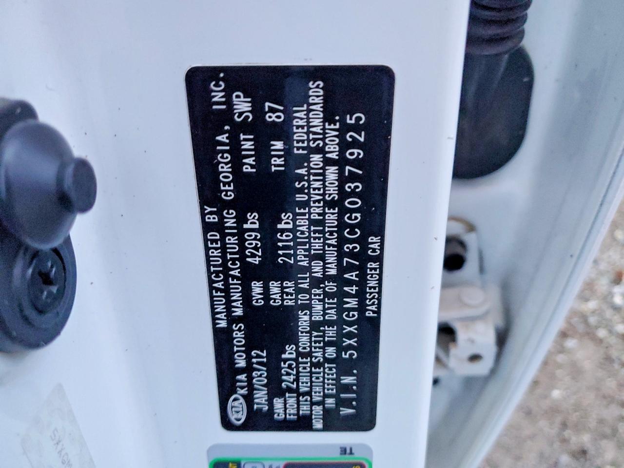 2012 KIA OPTIMA LX photo 12