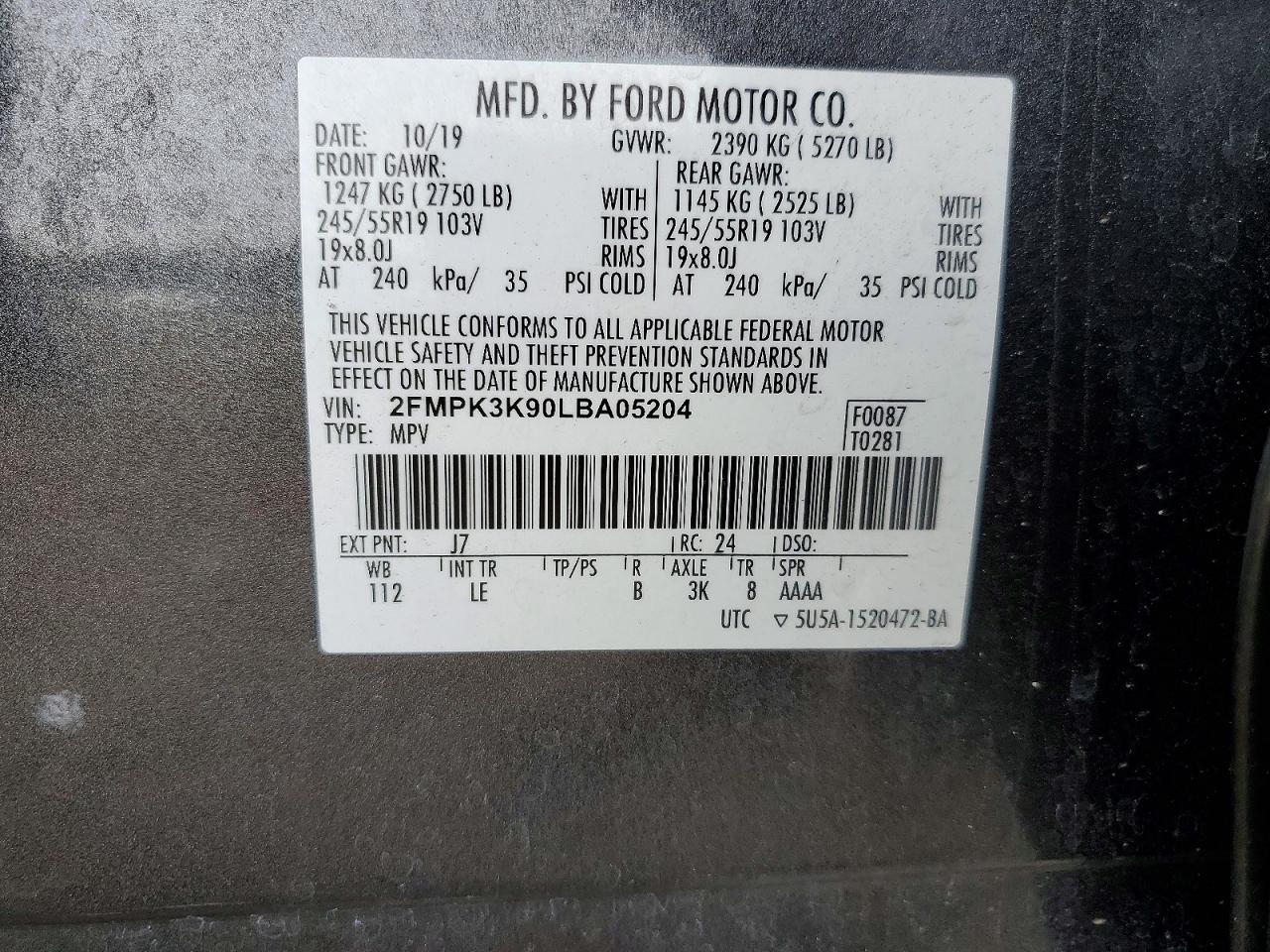 2020 FORD EDGE TITANIUM photo 40