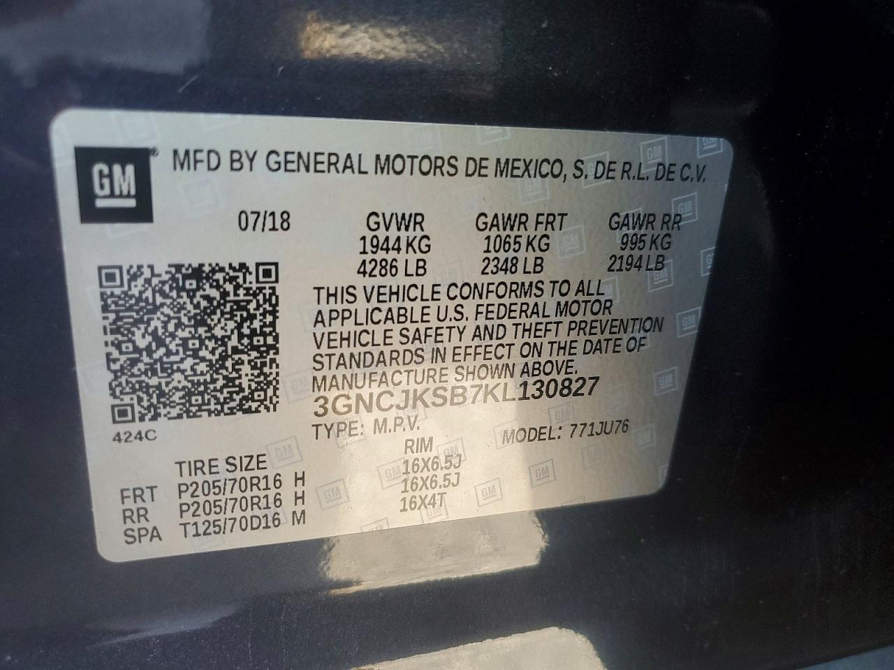 2019 CHEVROLET TRAX LS photo 12