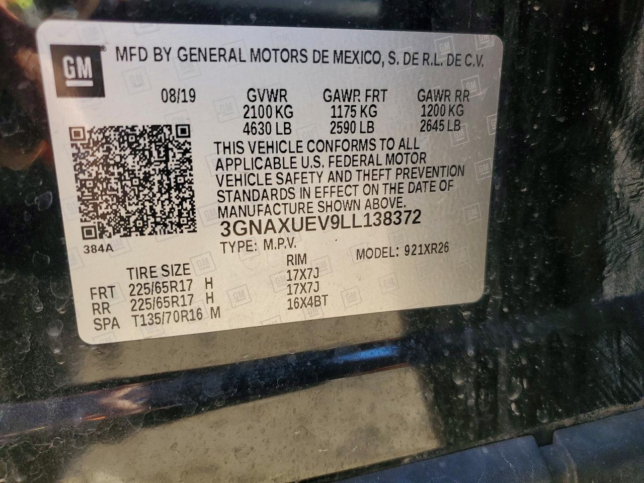 2020 CHEVROLET EQUINOX LT photo 13