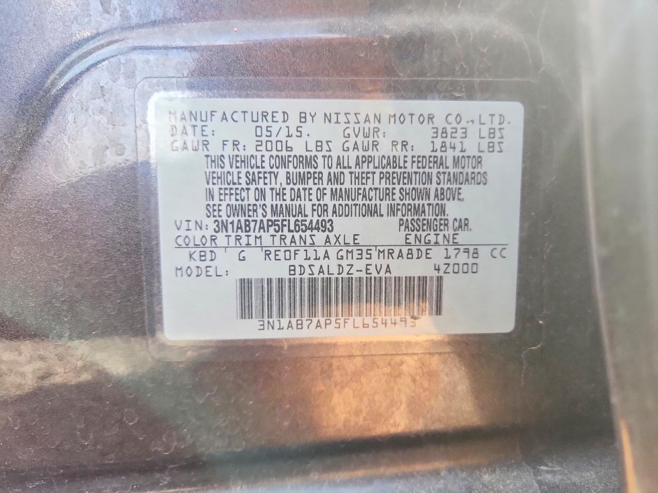 2015 NISSAN SENTRA S photo 23