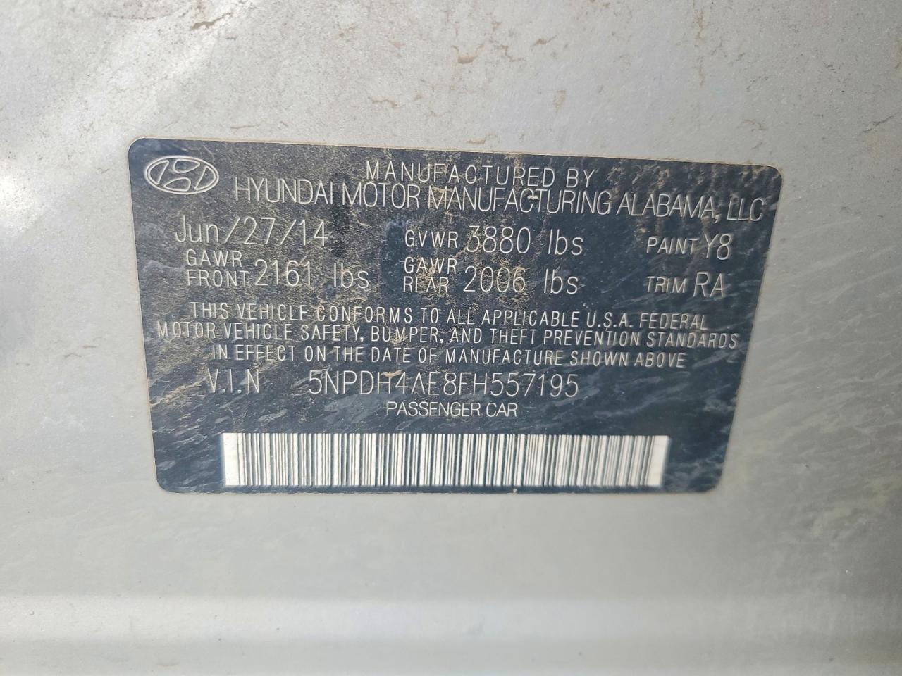2015 HYUNDAI ELANTRA SE photo 12