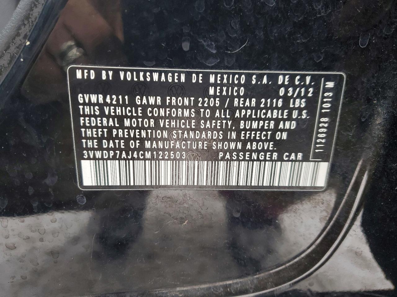 2012 VOLKSWAGEN JETTA SE photo 23