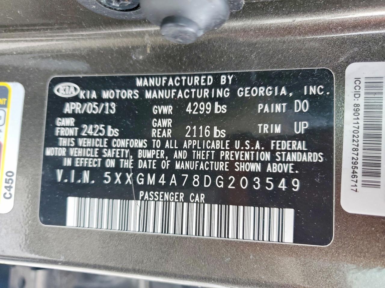 2013 KIA OPTIMA LX photo 37