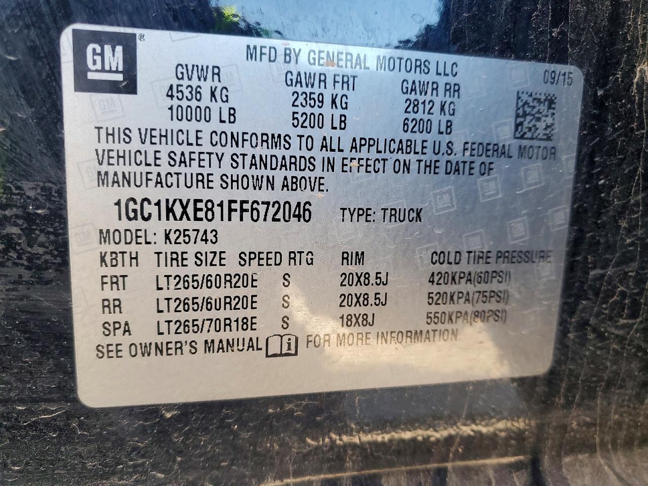 2015 CHEVROLET SILVERADO K2500 HIGH COUNTRY photo 12