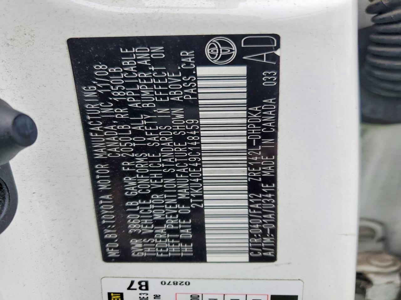 2009 TOYOTA COROLLA MATRIX photo 12