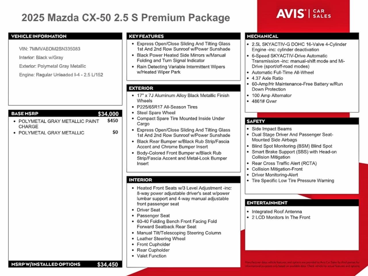 2025 MAZDA CX-50 PREMIUM photo 37