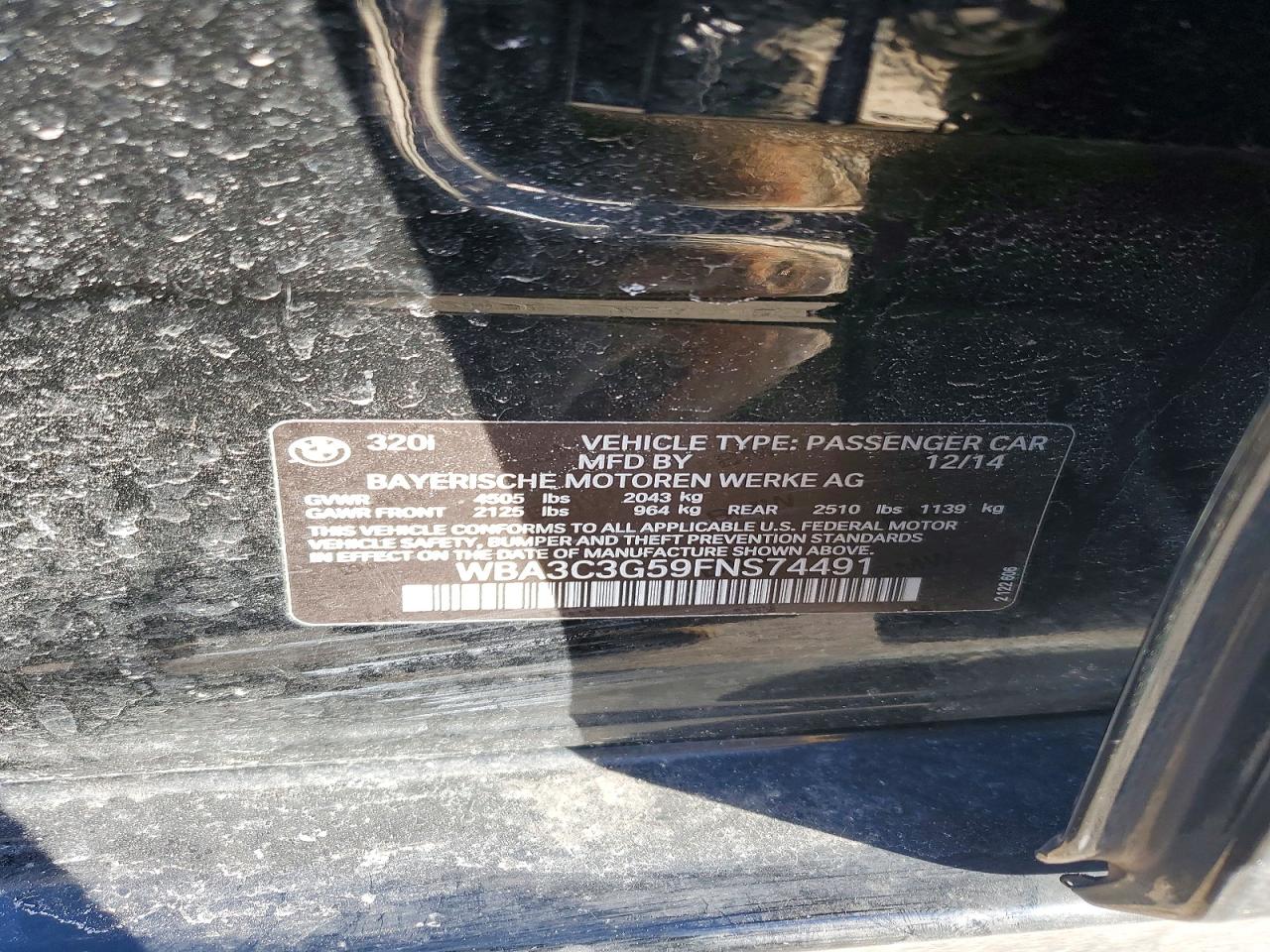 2015 BMW 320 I XDRIVE photo 12