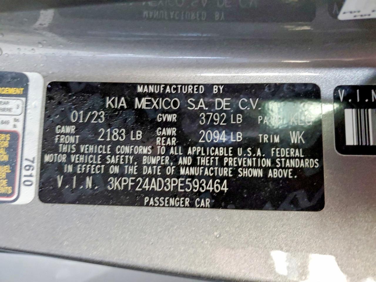 2023 KIA FORTE LX photo 13